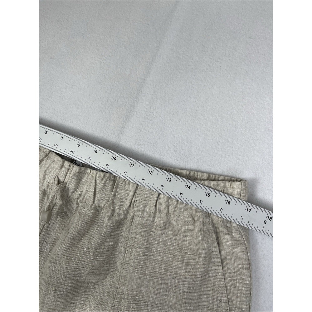 New Reformation Declan Linen Wide Leg Pants Oatmeal Size XL Women's - Picture 6 of 7